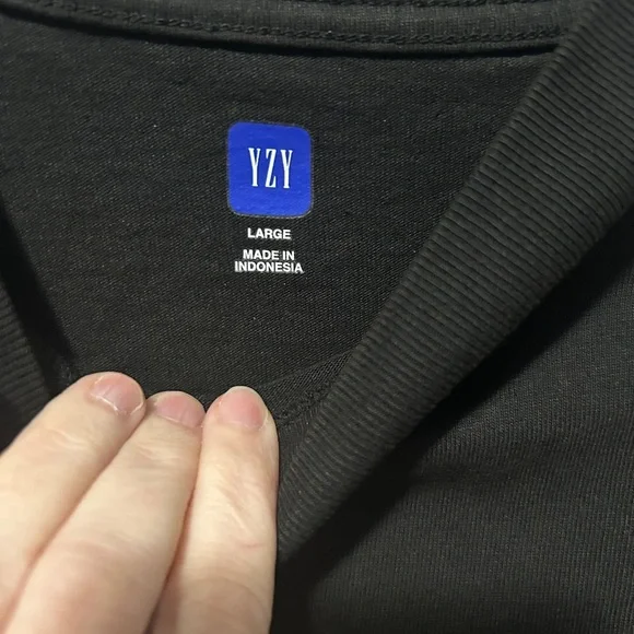 Yeezy GAP collab Men's Black Long Sleeve Tee Big & Tall - Picture 4 of 5